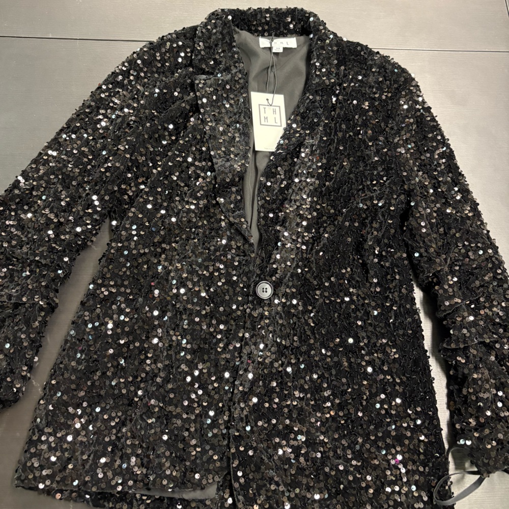 THML Black Sequin Women's Jacket
